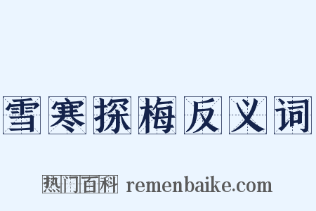 雪寒探梅反义词是什么意思的图片